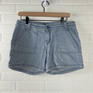 Prana Tess Blue and White Pinstripe Shorts